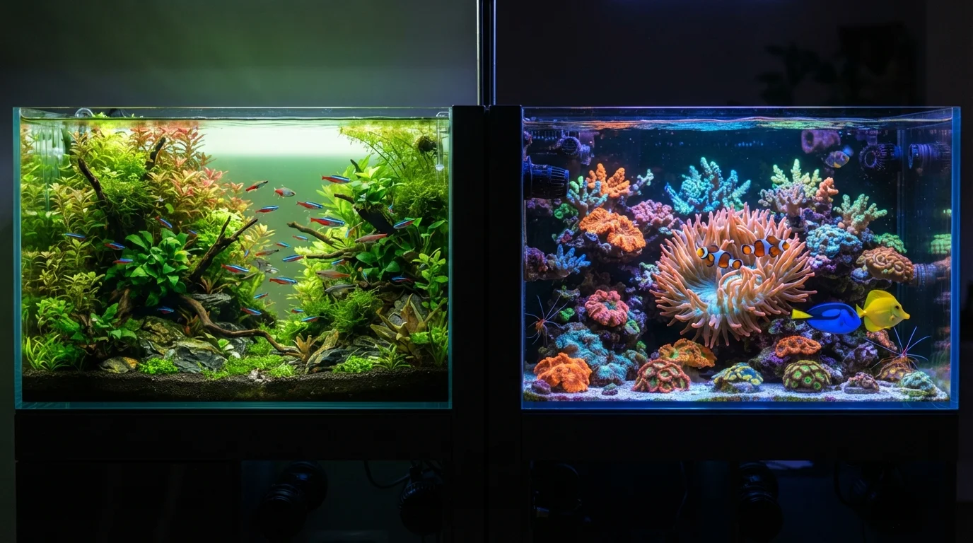 Freshwater vs Saltwater Aquariums: A Realistic Look at Both