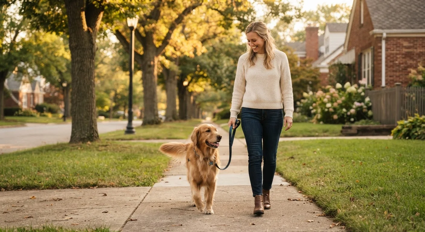 Teaching a Dog to Walk Politely on a Leash