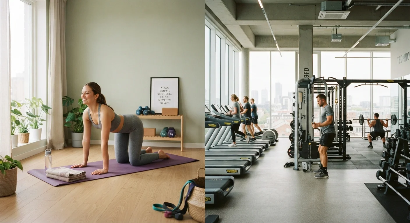 The Real Trade-Offs of Working Out at Home vs. Going to a Gym